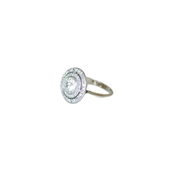 Bague Cible Ronde Art Deco Diamants 1,97 Cts - Castafiore