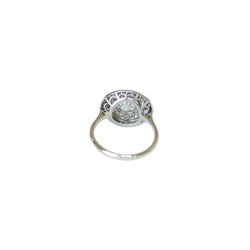 Bague Cible Ronde Art Deco Diamants 1,97 Cts - Castafiore