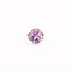 Bague cocktail améthyste en or blanc - Castafiore