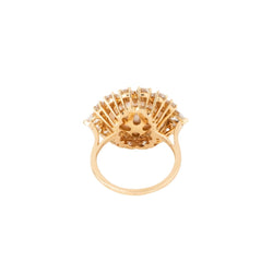 Bague Cocktail Boucheron en or jaune, perle et diamants - Castafiore