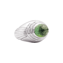 Bague Cocktail BOUCHERON "Jaïpur" en or blanc et tourmaline verte - Castafiore