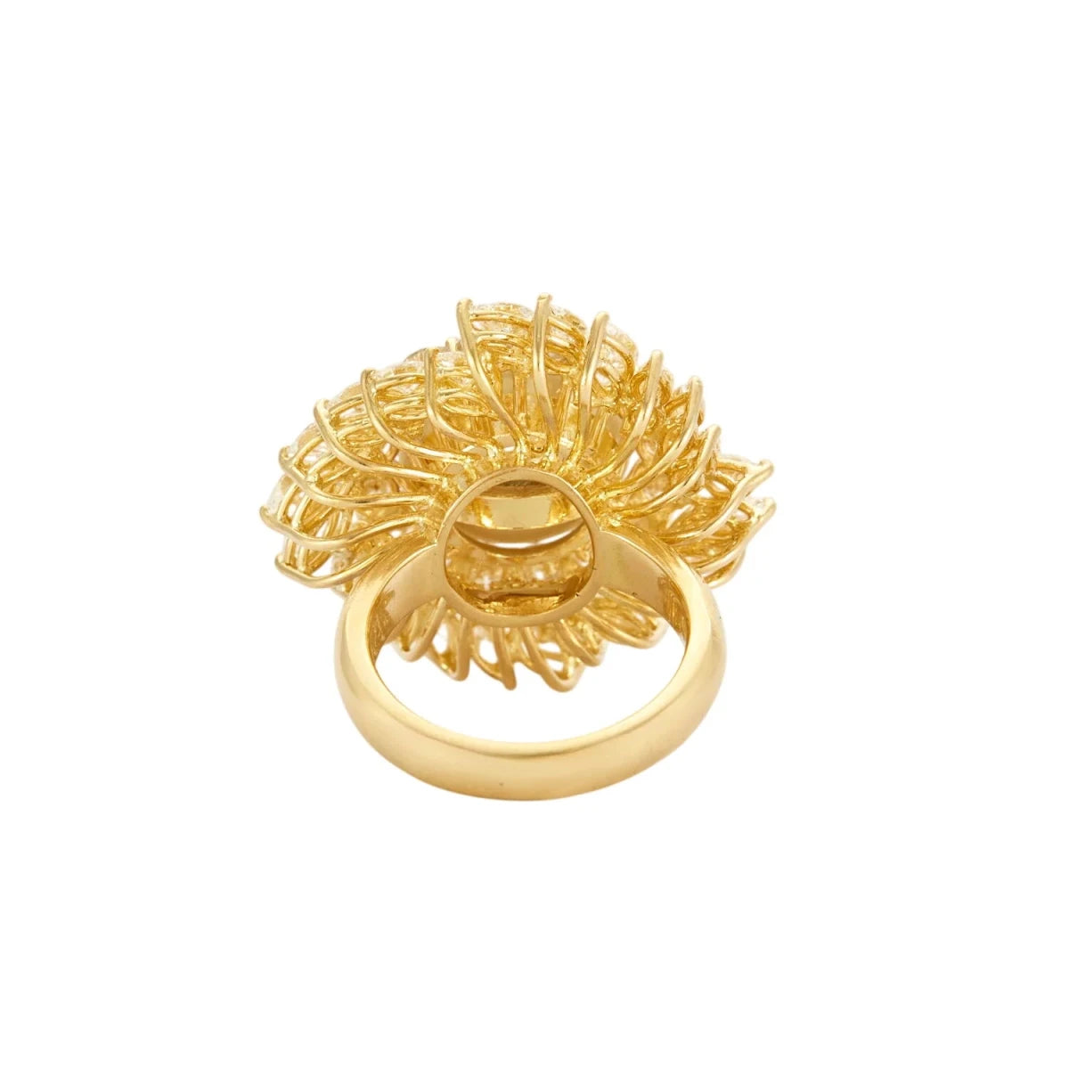 Bague Cocktail BUCHERER en or jaune, perle et diamants - Castafiore