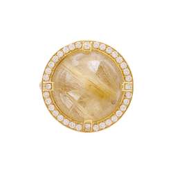 Bague Cocktail CHAUMET "Attrape Moi Si Tu M’aimes" en or jaune, quartz et diamants - Castafiore