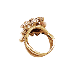 Bague Cocktail CHAUMET "Aube de Rosée" en or rose, opales, saphir, tourmalines et diamants - Castafiore
