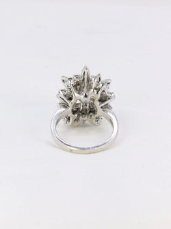 Bague cocktail diamants taille ancienne 3.98 carat - Castafiore