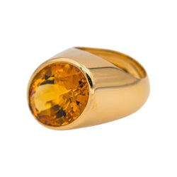 Bague Cocktail DINH VAN "Asymétrique" en or jaune et citrine - Castafiore