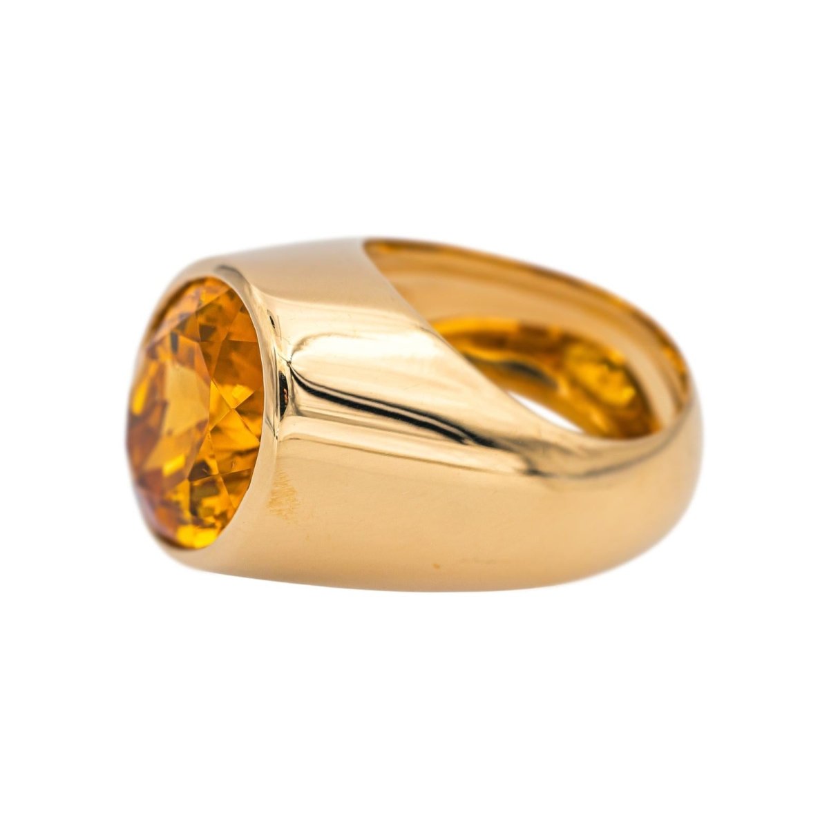 Bague Cocktail DINH VAN "Asymétrique" en or jaune et citrine - Castafiore