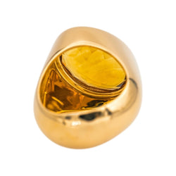 Bague Cocktail DINH VAN "Asymétrique" en or jaune et citrine - Castafiore