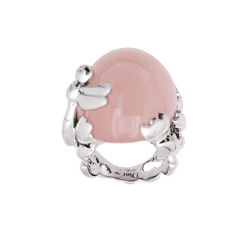 Bague Cocktail DIOR "Gourmande" en or blanc, quartz et diamants - Castafiore