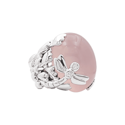 Bague Cocktail DIOR "Gourmande" en or blanc, quartz et diamants - Castafiore