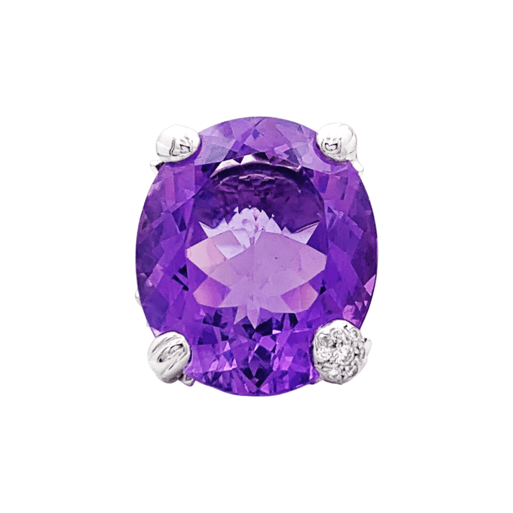 Bague Cocktail DIOR "Miss Dior" en or blanc, améthyste et diamants - Castafiore