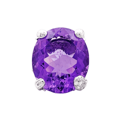 Bague Cocktail DIOR "Miss Dior" en or blanc, améthyste et diamants - Castafiore
