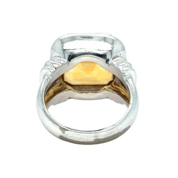 Bague Cocktail en or blanc et citrine - Castafiore