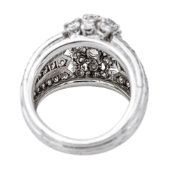 Bague Cocktail en or blanc et diamants - Castafiore