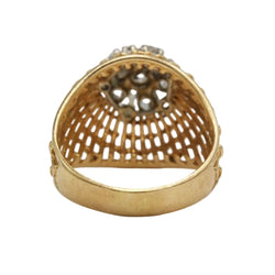Bague Cocktail en or blanc, or jaune et diamants - Castafiore