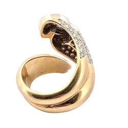 Bague Cocktail en or blanc, or jaune et diamants - Castafiore