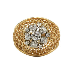 Bague Cocktail en or blanc, or jaune et diamants - Castafiore