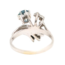 Bague Cocktail en or blanc, saphir et diamants - Castafiore