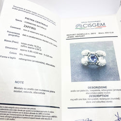 Bague Cocktail en or blanc, saphir et diamants - Castafiore