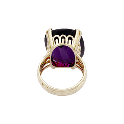 Bague Cocktail en or jaune et améthyste - Castafiore