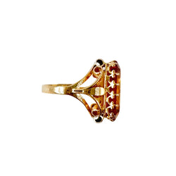 Bague Cocktail en or jaune et citrine - Castafiore