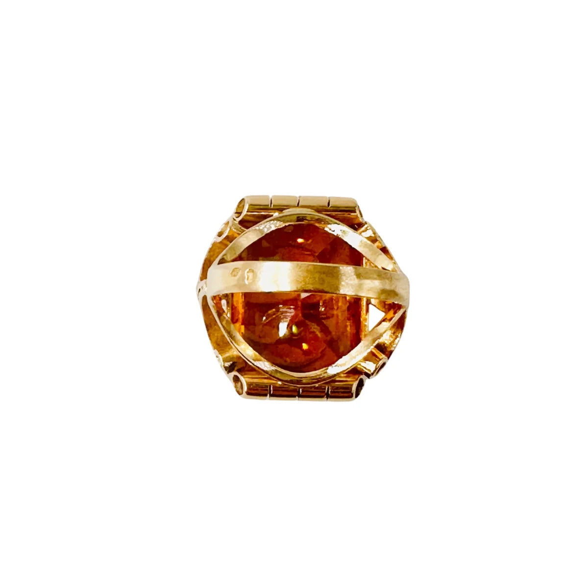 Bague Cocktail en or jaune et citrine - Castafiore