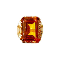 Bague Cocktail en or jaune et citrine - Castafiore