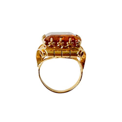 Bague Cocktail en or jaune et citrine - Castafiore