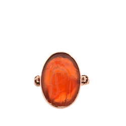 Bague Cocktail en or jaune et cornaline - Castafiore