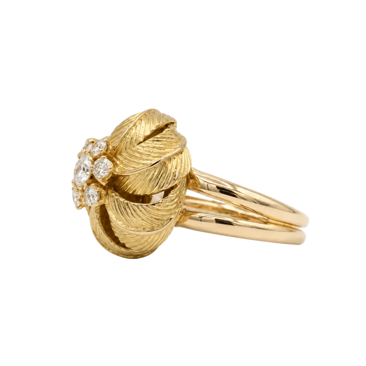 Bague Cocktail en or jaune et diamants - Castafiore