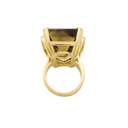 Bague Cocktail en or jaune et quartz - Castafiore