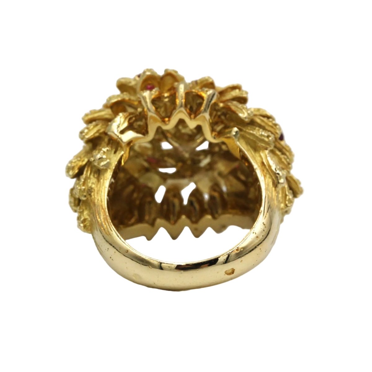 Bague Cocktail en or jaune et rubis - Castafiore