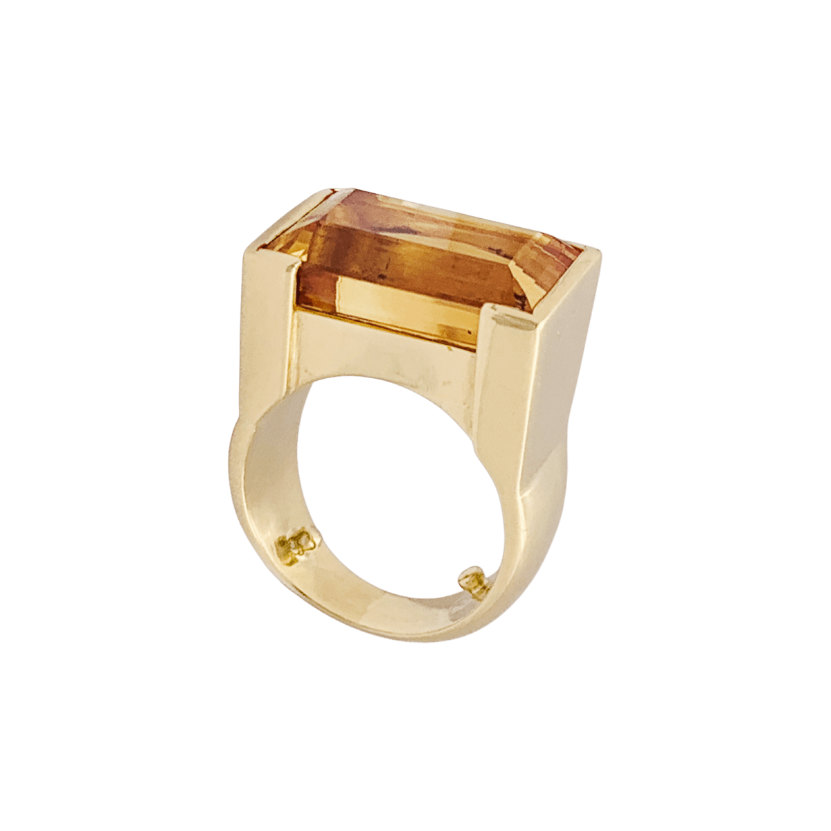 Bague Cocktail en or jaune et topaze - Castafiore