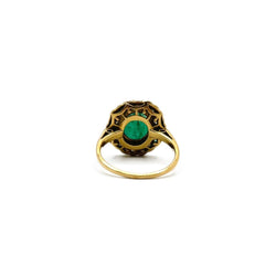 Bague Cocktail en or jaune, or blanc, émeraude et diamants - Castafiore