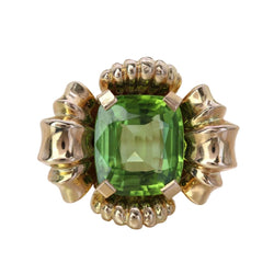 Bague Cocktail en or rose et péridot - Castafiore