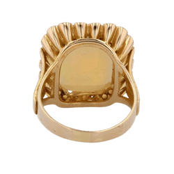 Bague Cocktail en or rose, opale et diamants - Castafiore