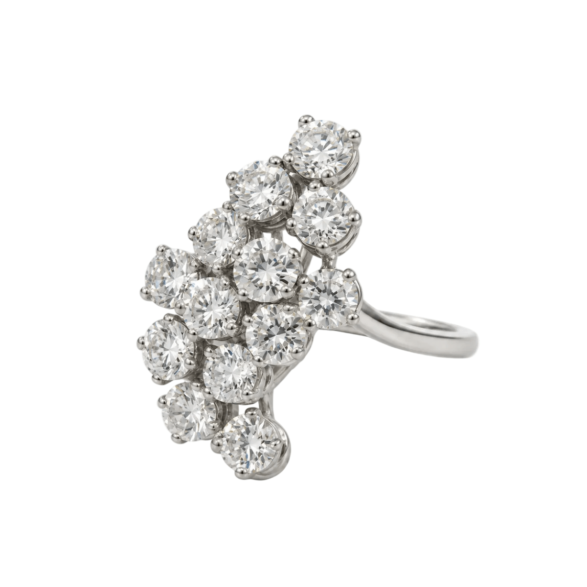 Bague Cocktail en platine et diamants - Castafiore