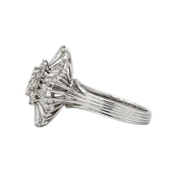 Bague Cocktail en platine et diamants - Castafiore