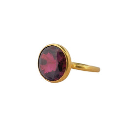 Bague Cocktail Marie-Hélène de Taillac en or jaune et grenat - Castafiore