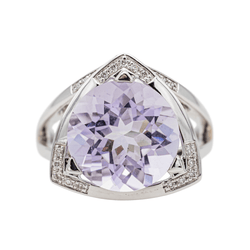 Bague Cocktail MAUBOUSSIN "Mes couleurs à toi" en or blanc, améthyste et diamants - Castafiore