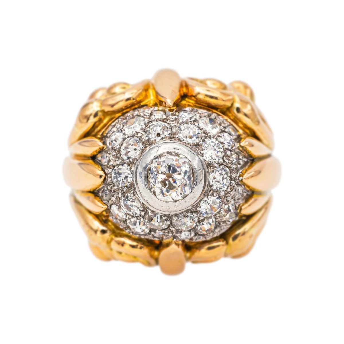 Bague Cocktail Or jaune Diamant - Castafiore