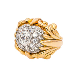 Bague Cocktail Or jaune Diamant - Castafiore
