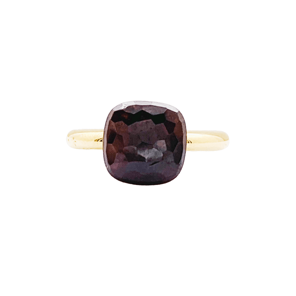 Bague Cocktail POMELLATO "Nudo Classic" en or blanc, or rose et grenat - Castafiore