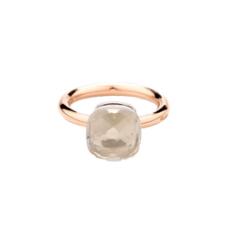 Bague Cocktail POMELLATO "Nudo Classic" en or blanc, or rose et topaze - Castafiore