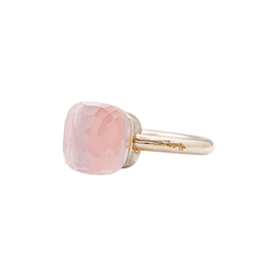 Bague Cocktail POMELLATO "Nudo Classic" en or rose, or blanc et quartz - Castafiore