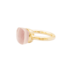 Bague Cocktail POMELLATO "Nudo Classic" en or rose, or blanc et quartz - Castafiore
