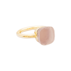 Bague Cocktail POMELLATO "Nudo Classic" en or rose, or blanc et quartz - Castafiore