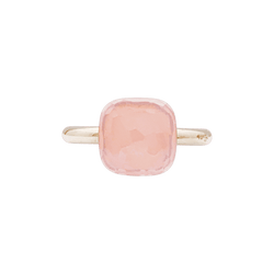 Bague Cocktail POMELLATO "Nudo Classic" en or rose, or blanc et quartz - Castafiore