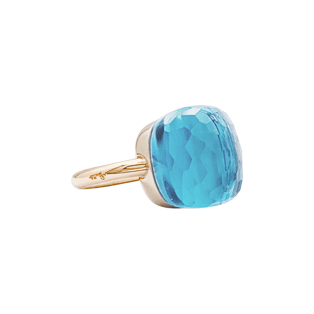 Bague Cocktail POMELLATO "Nudo Maxi" en or rose, or blanc et topaze - Castafiore