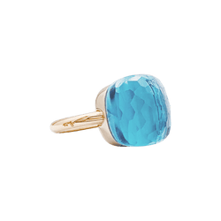 Bague Cocktail POMELLATO "Nudo Maxi" en or rose, or blanc et topaze - Castafiore